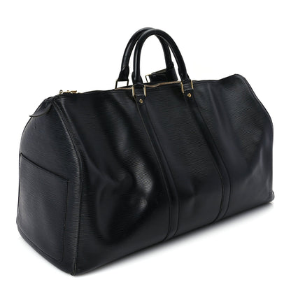 Louis Vuitton Epi Keepall 55 Black 2 of 8