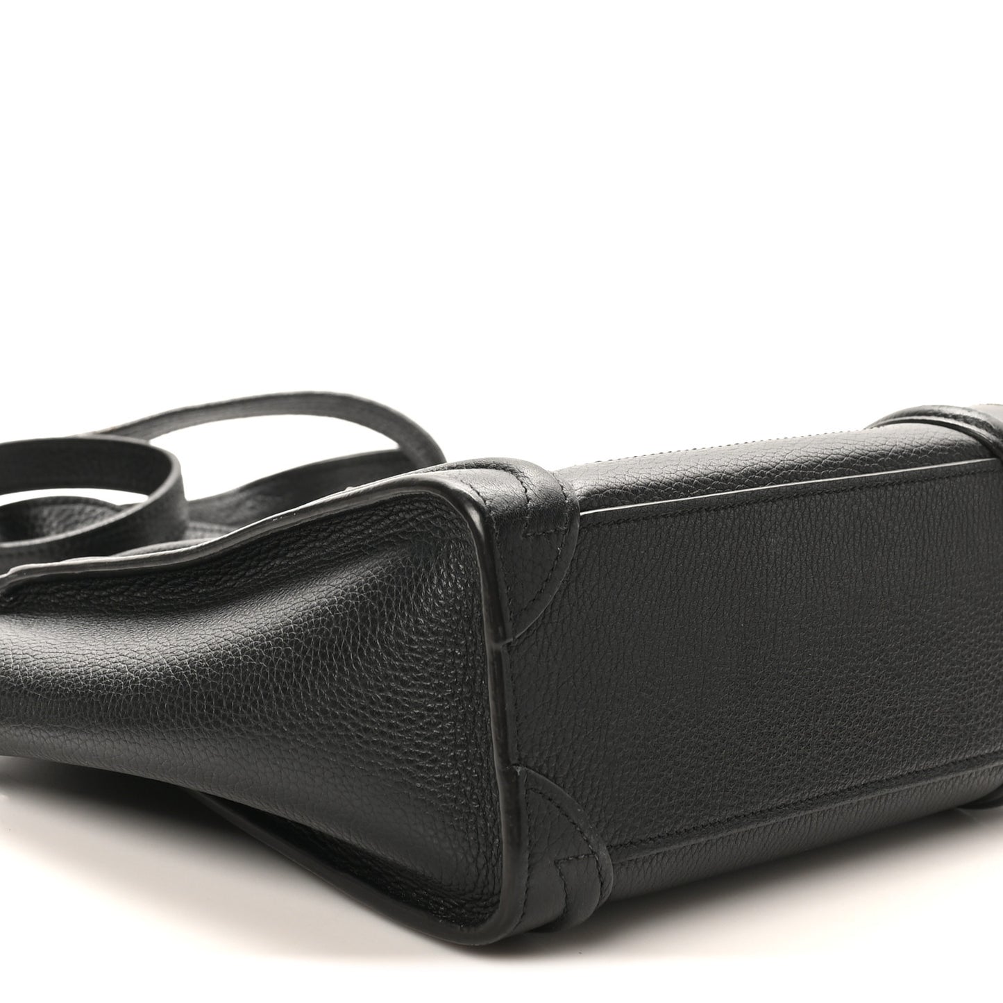 Drummed Calfskin Nano Luggage Black
