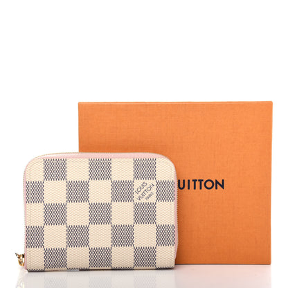 Louis Vuitton Damier Azur Zippy Coin Purse Rose Ballerine 8 of 8