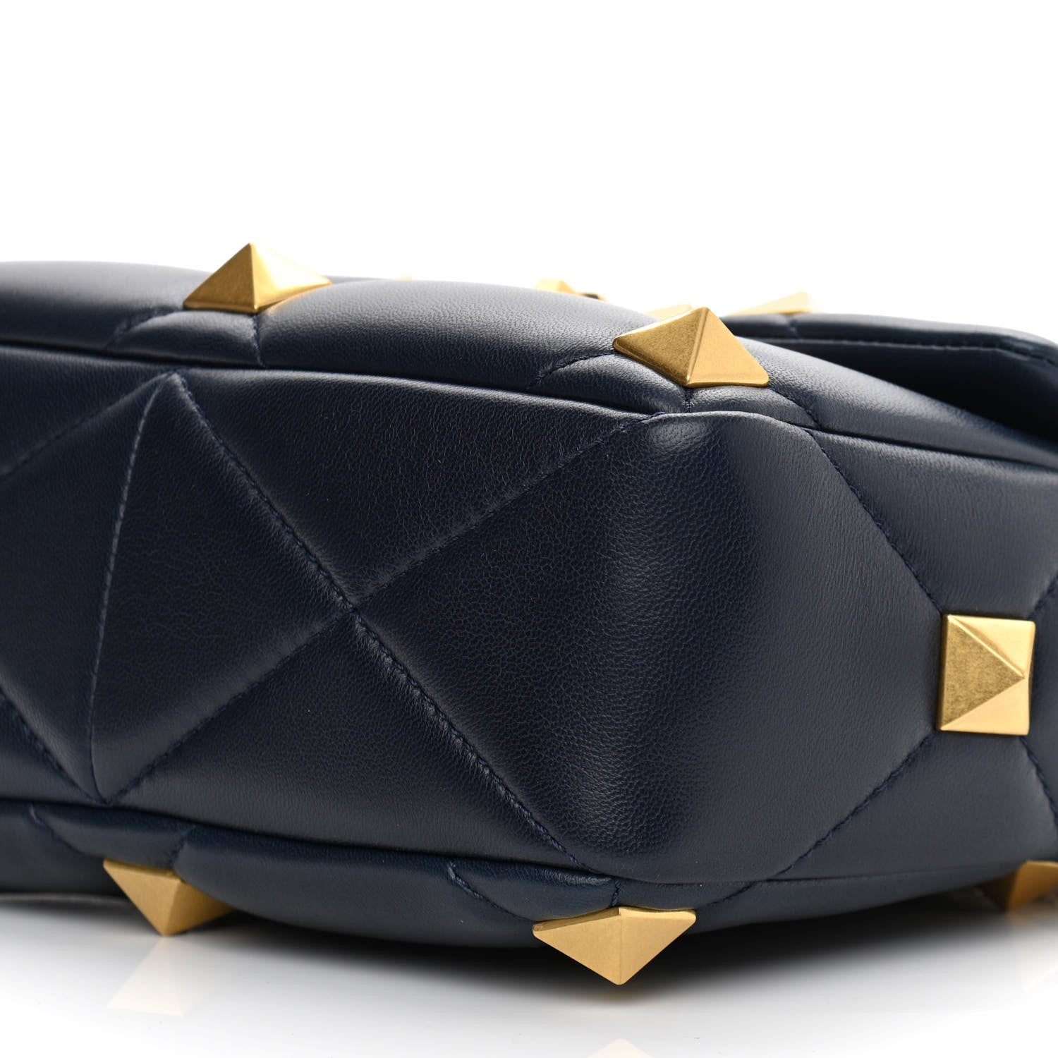 Valentino Garavani Nappa Medium Roman Stud Shoulder Bag Navy 9 of 9