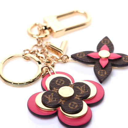 Louis Vuitton Monogram Blooming Flowers Bag Charm Key Holder Brown 4 of 5