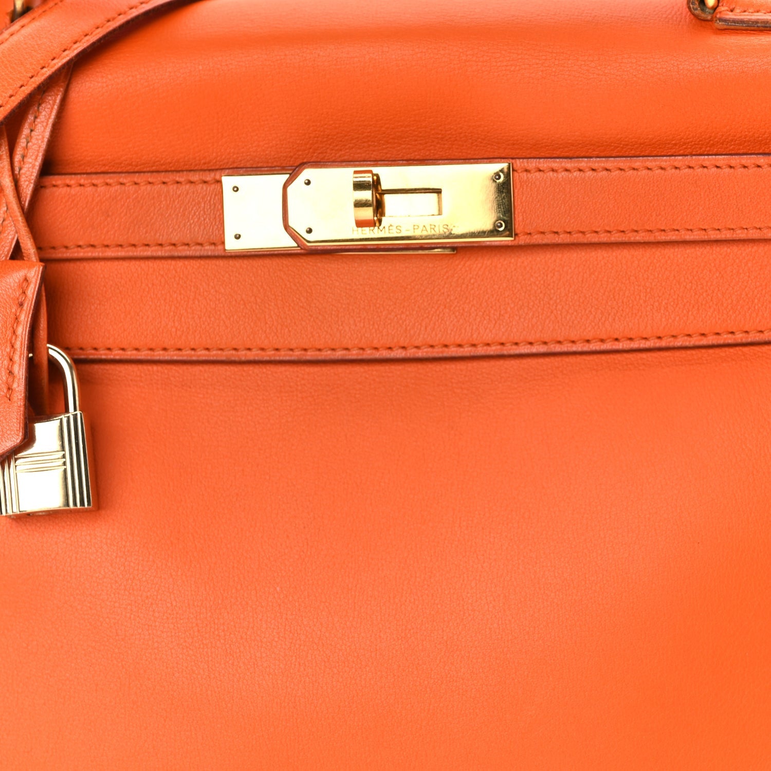 Hermes Swift Kelly Retourne 28 Orange 7 of 9
