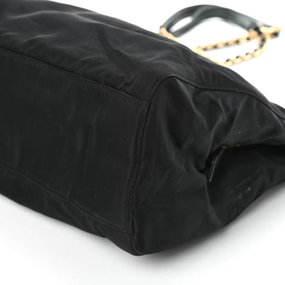 Prada Nylon Tessuto Acciaio Chain Shoulder Bag Black 11 of 11