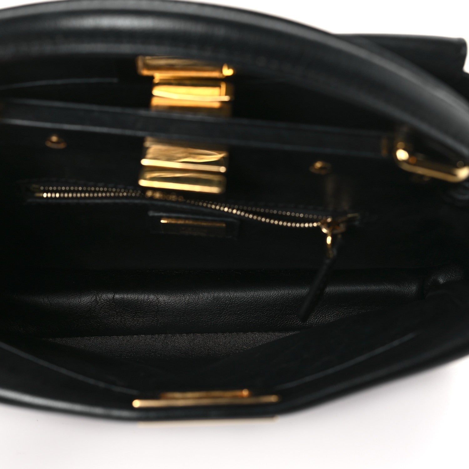 Fendi Nappa Mini Peekaboo Iconic Satchel Black 6 of 7