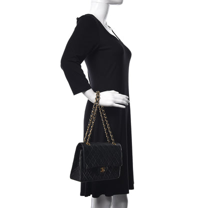 Chanel Lambskin Quilted Medium Double Flap Black 2 of 14