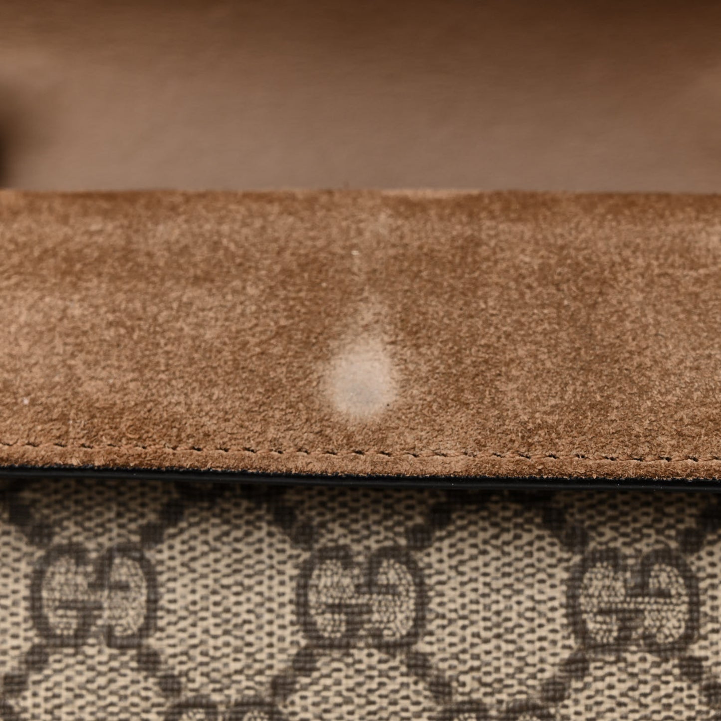 GG Supreme Monogram Super Mini Dionysus Shoulder Bag Taupe