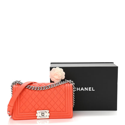 Chanel Caviar Quilted Medium Boy Flap Orange 11 of 11