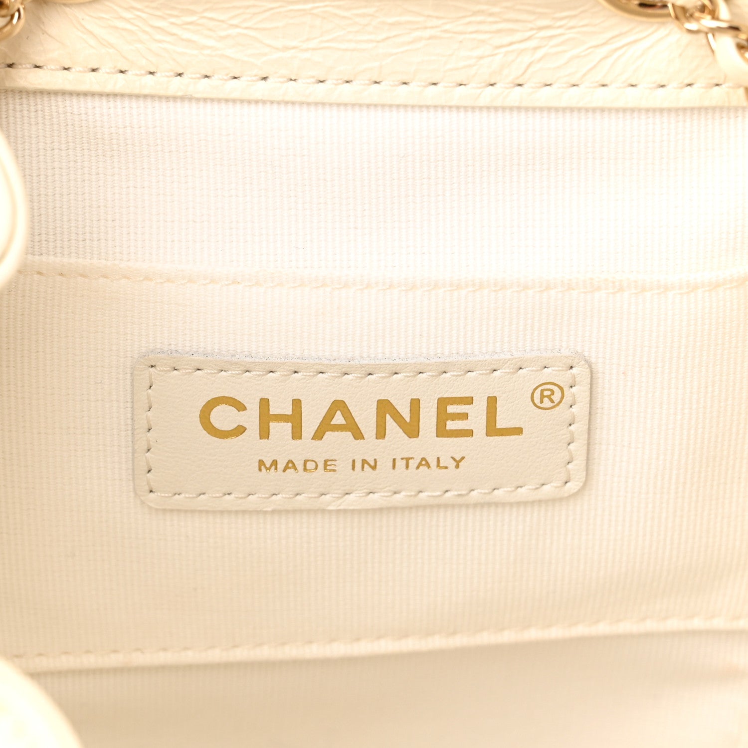 Chanel Glazed Aged Calfskin Quilted Small Duma Drawstring Backpack White 6 of 10