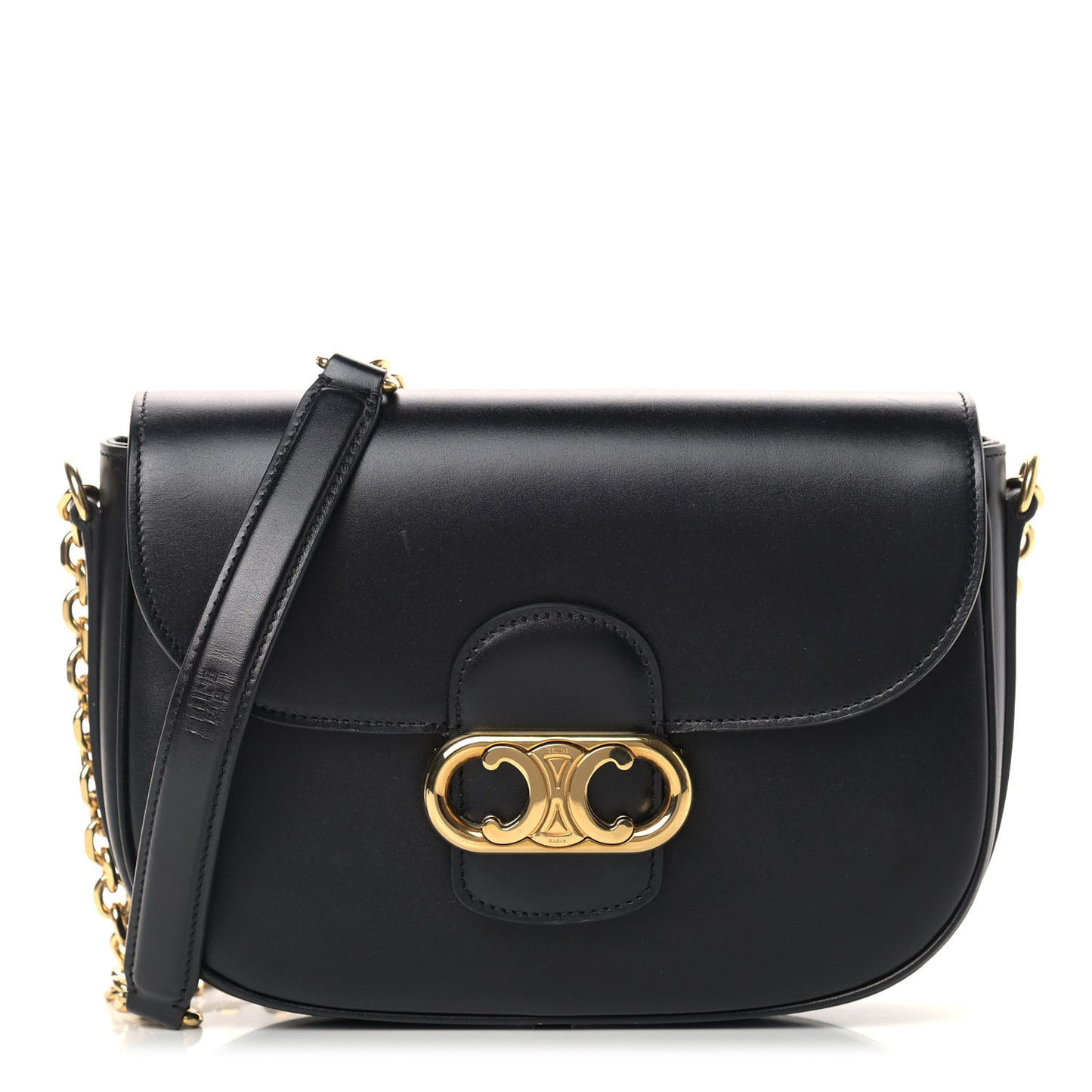 Shiny Calfskin Medium Maillon Triomphe Black