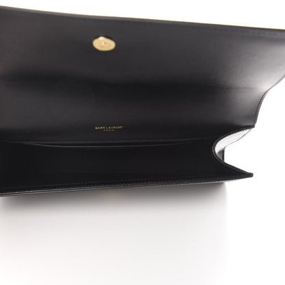 Saint Laurent Grain De Poudre Monogram Cassandre Clutch Black 5 of 7
