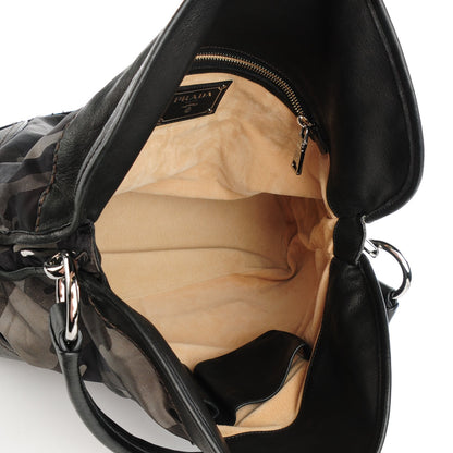 Prada Tessuto Camouflage Flap Shoulder Bag Fumo 5 of 10