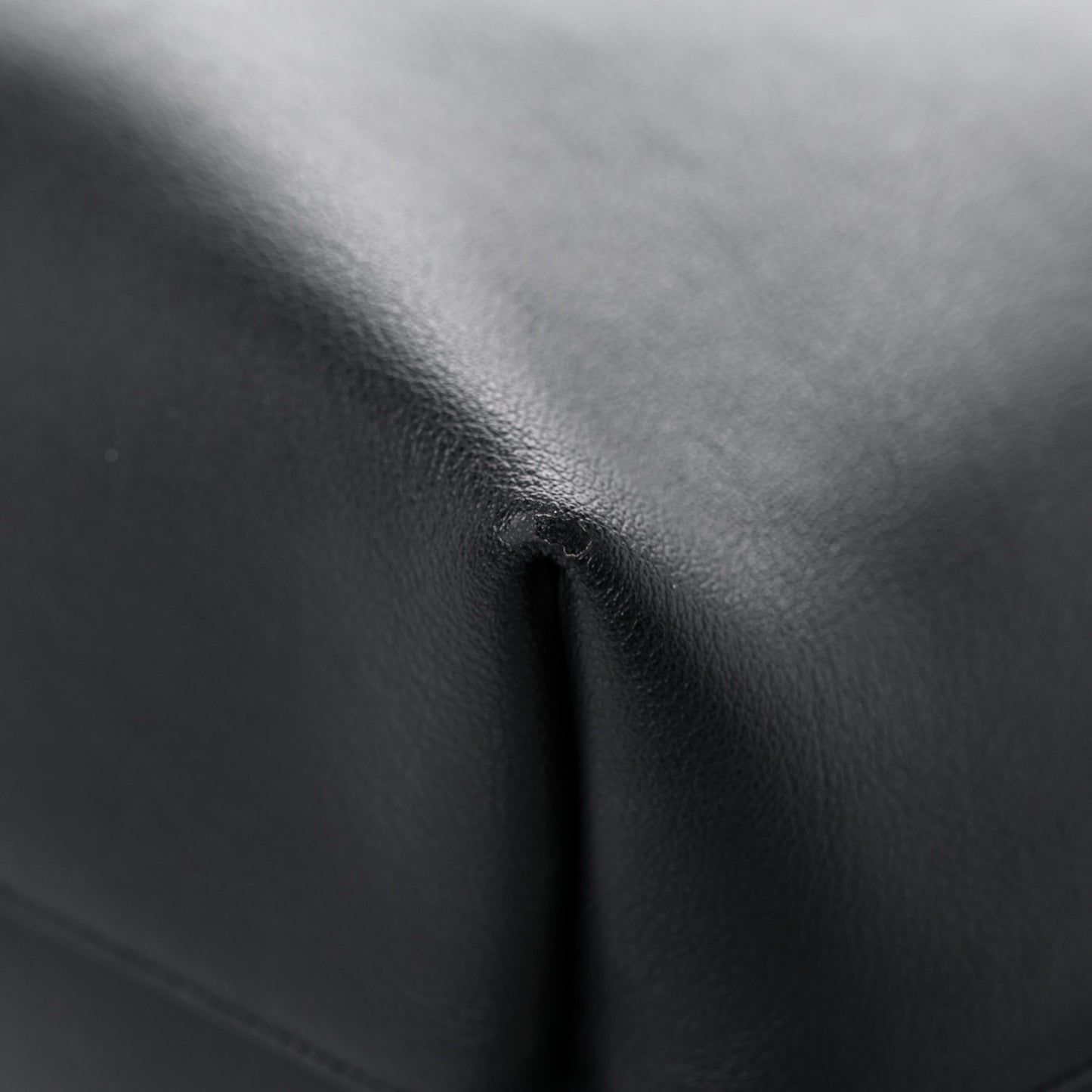 Calfskin Large Fringe Shopping Tote Black