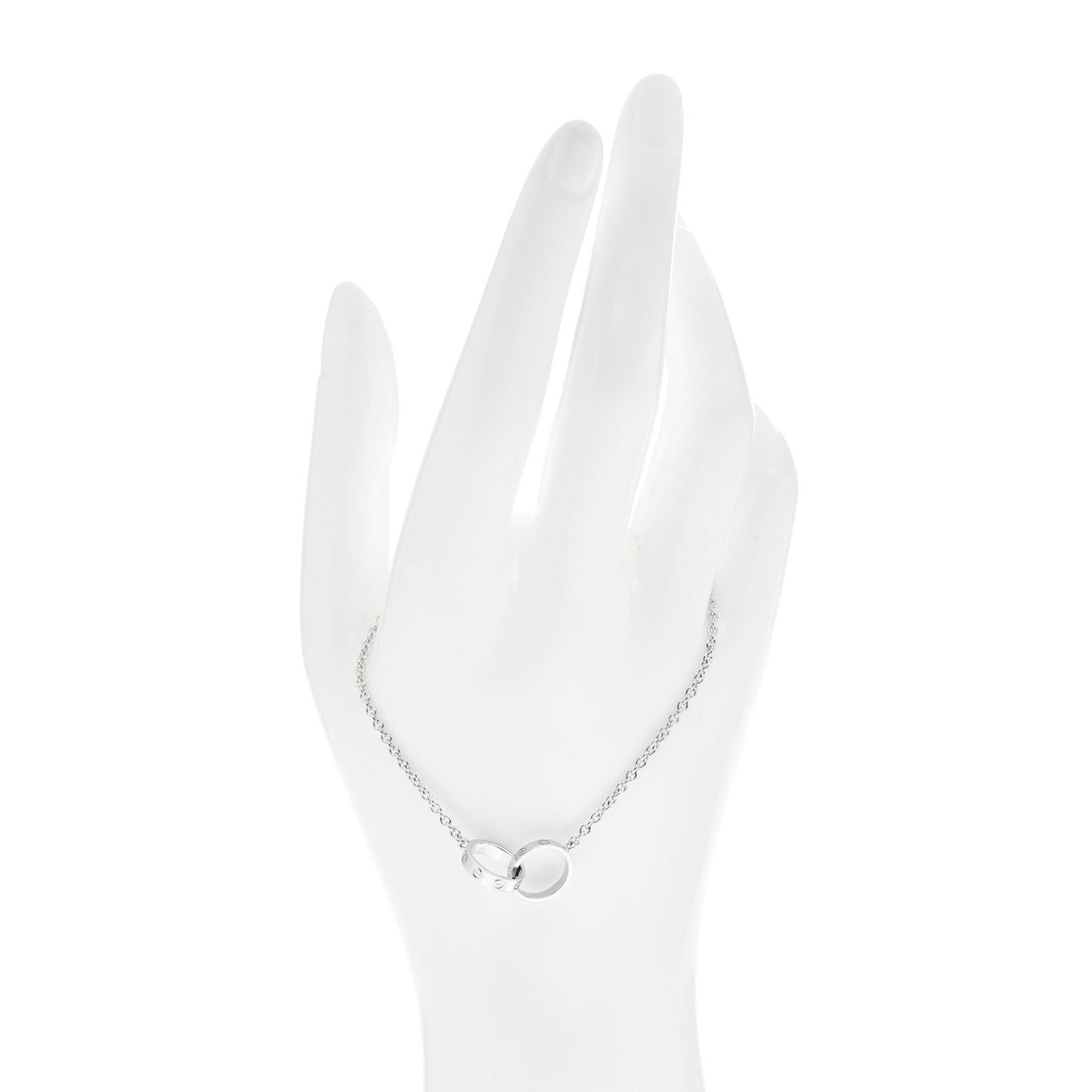 18K White Gold Interlocking LOVE Bracelet