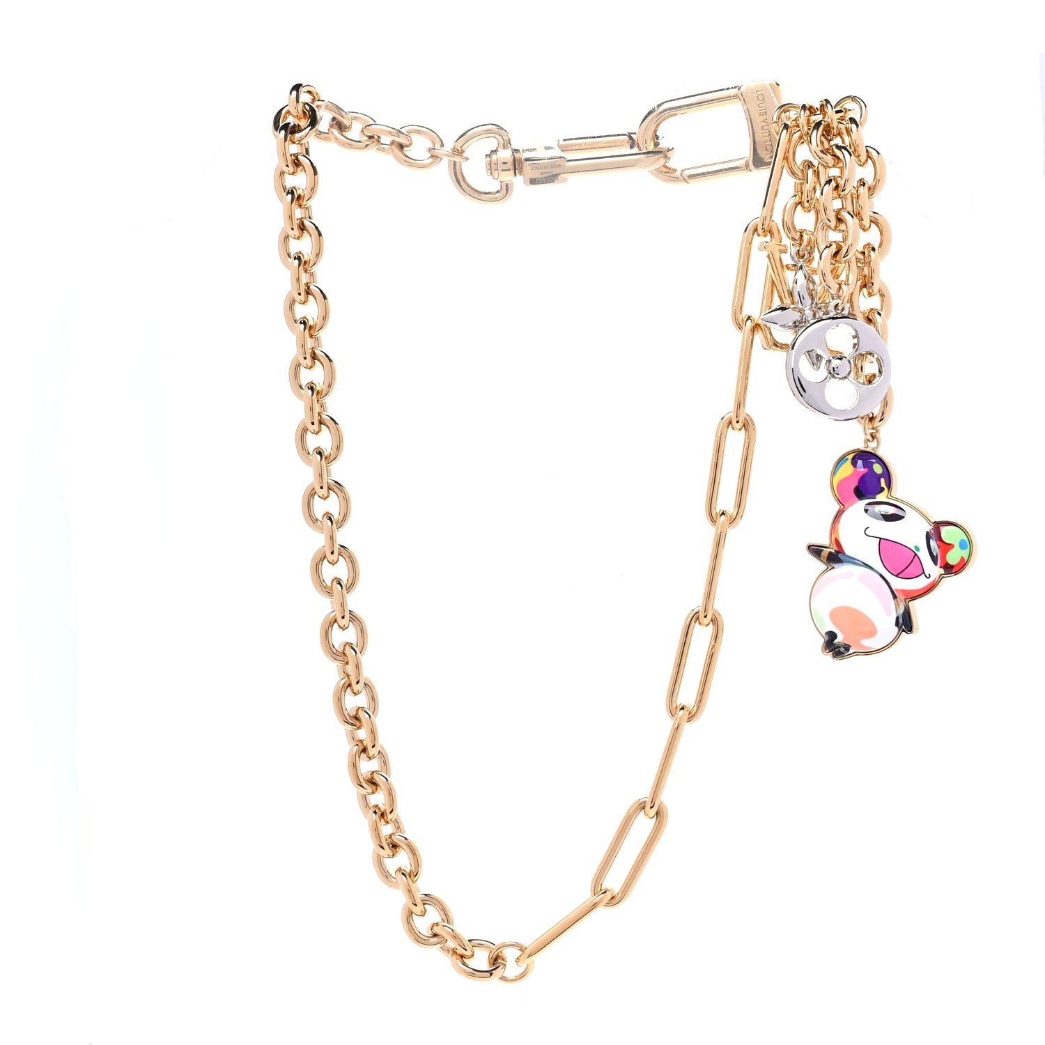 Louis Vuitton LV x TM Superflat Panda Key Ring Bag Charm  Multicolor 1 of 4