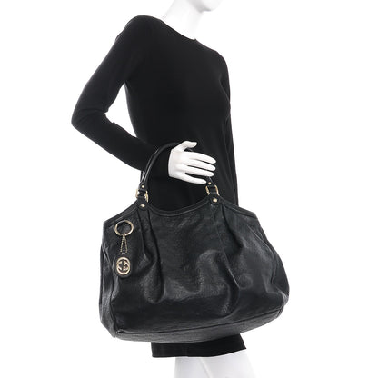 Gucci Guccissima Large Sukey Tote Black 2 of 12