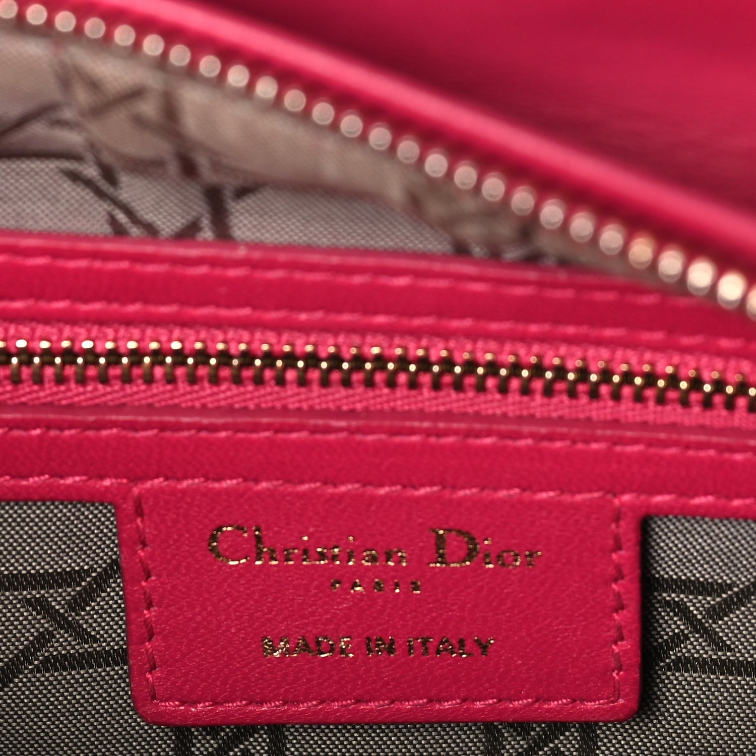 Christian Dior Lambskin Cannage Medium Lady Dior  Fuchsia 5 of 8