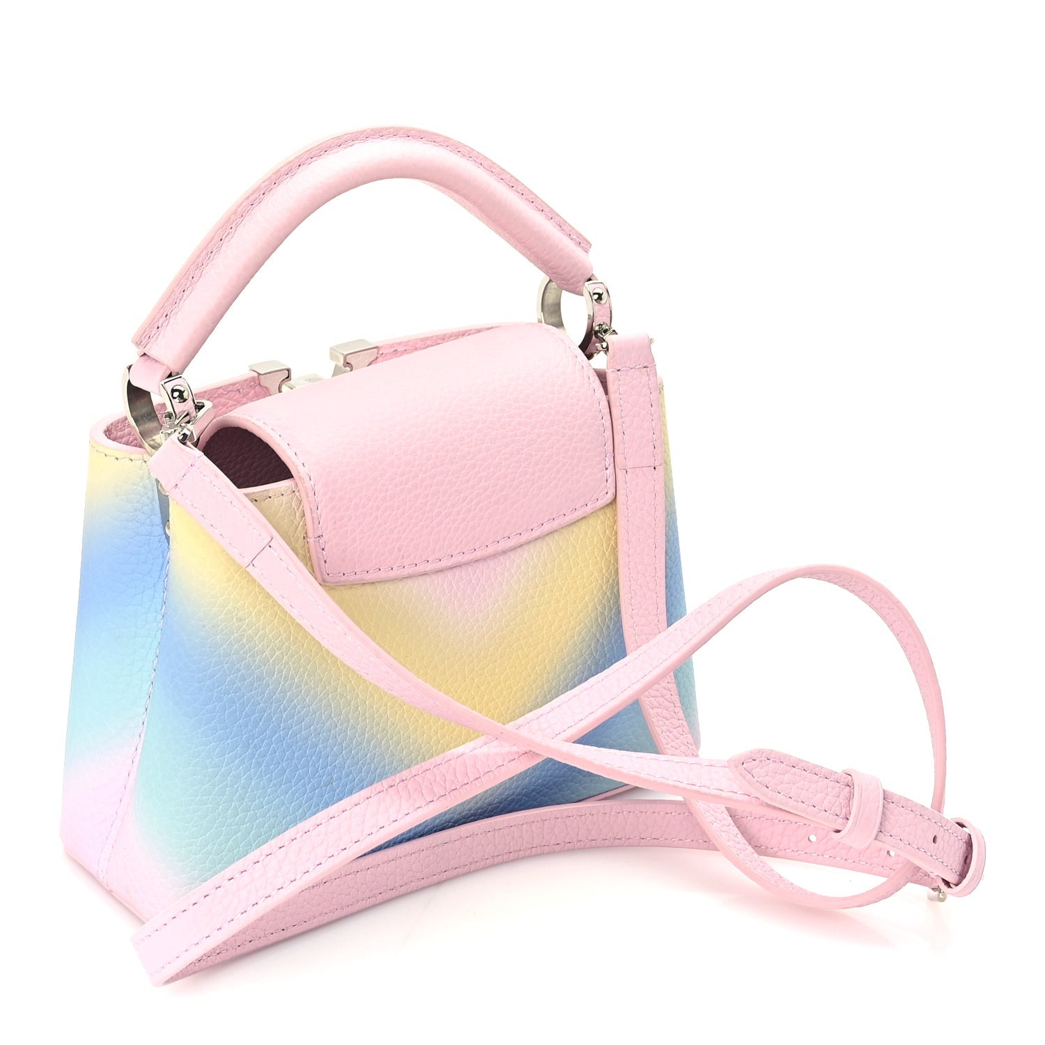 Louis Vuitton Taurillon Mini Degrade Rainbow V Capucines 3 of 9