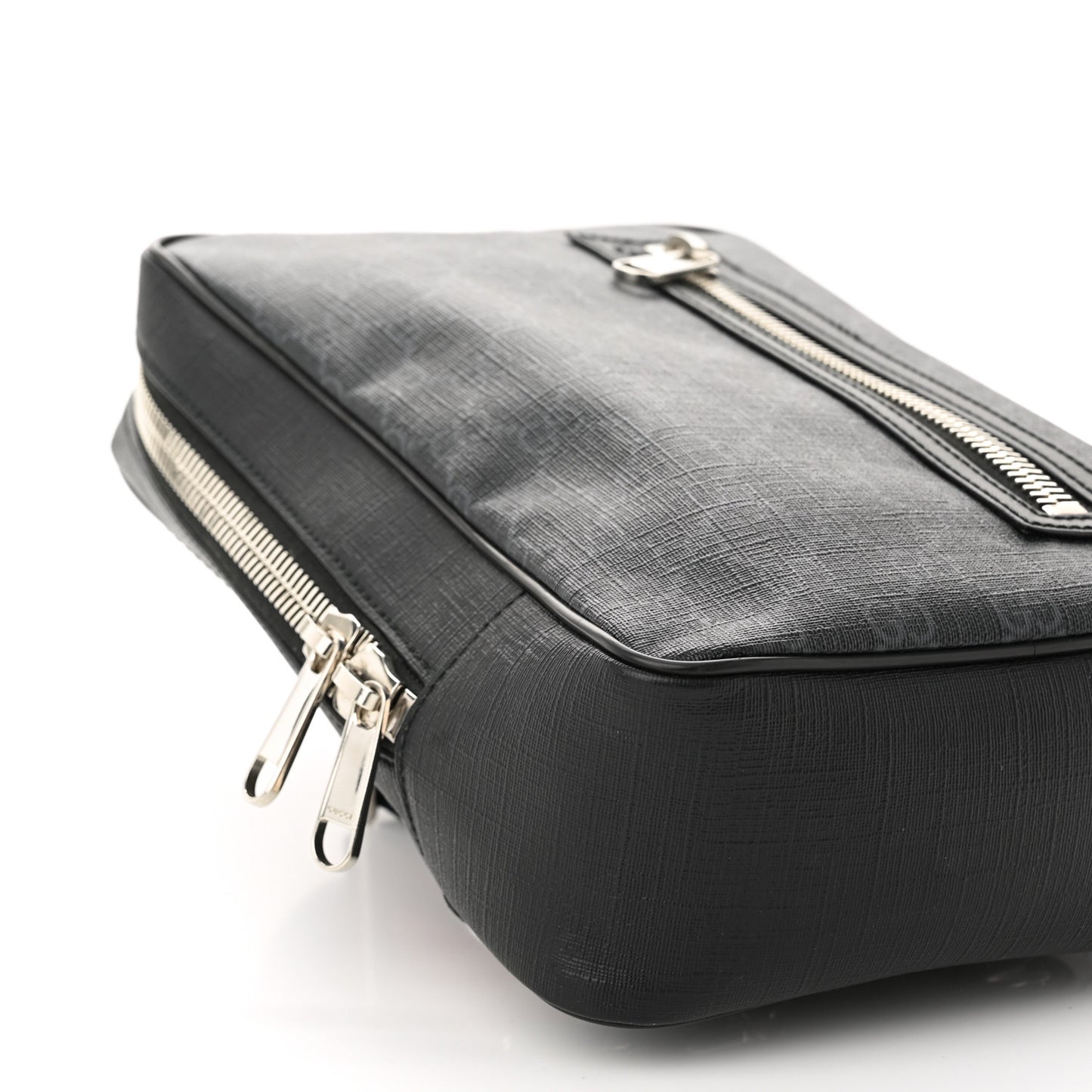 GG Supreme Monogram Web Belt Bag Black Grey