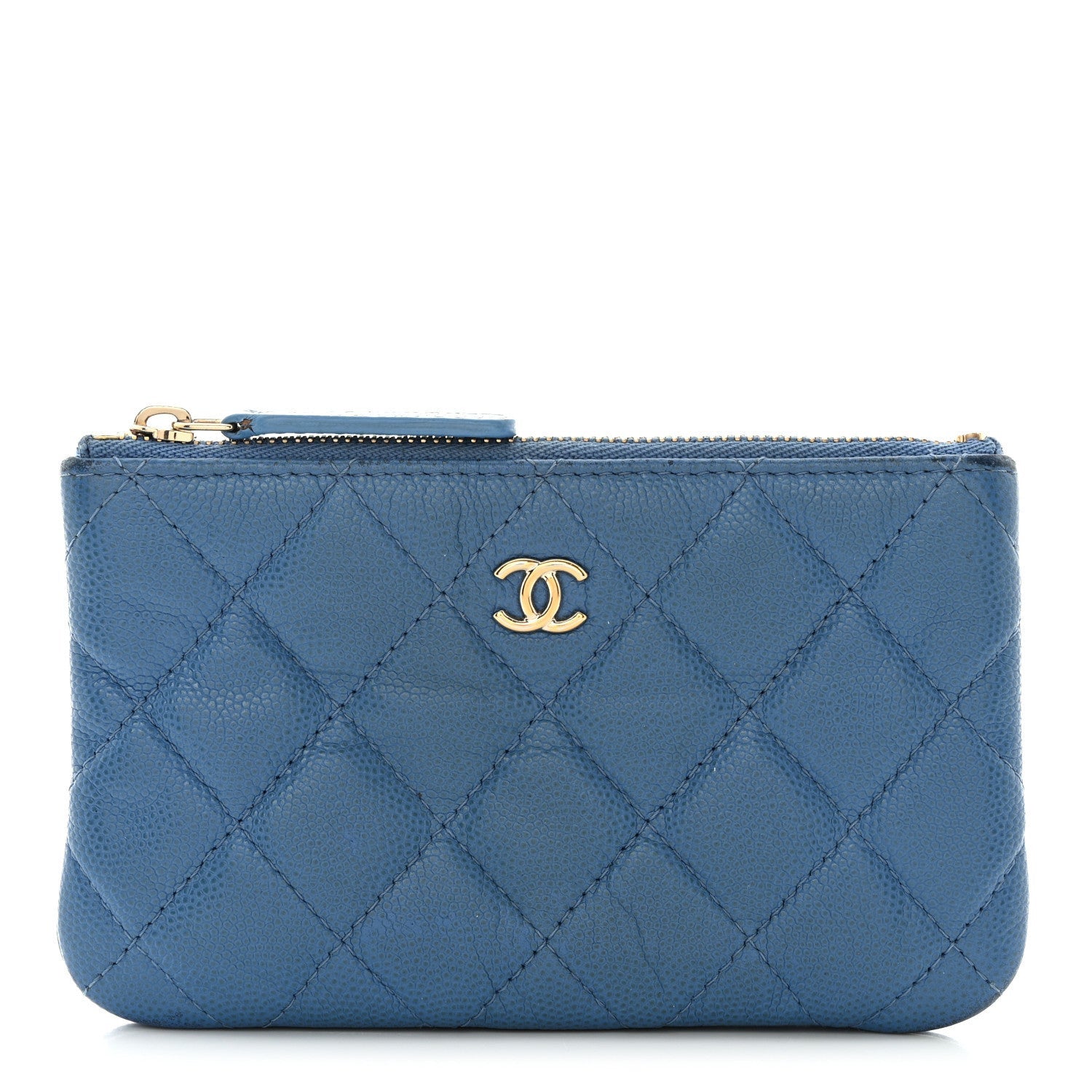 Chanel Caviar Quilted Small Pouch Blue 1 of 6
