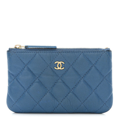 Chanel Caviar Quilted Small Pouch Blue 1 of 6