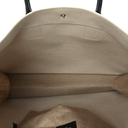 Saint Laurent Linen Calfskin Rive Gauche Tote Optic White 4 of 8