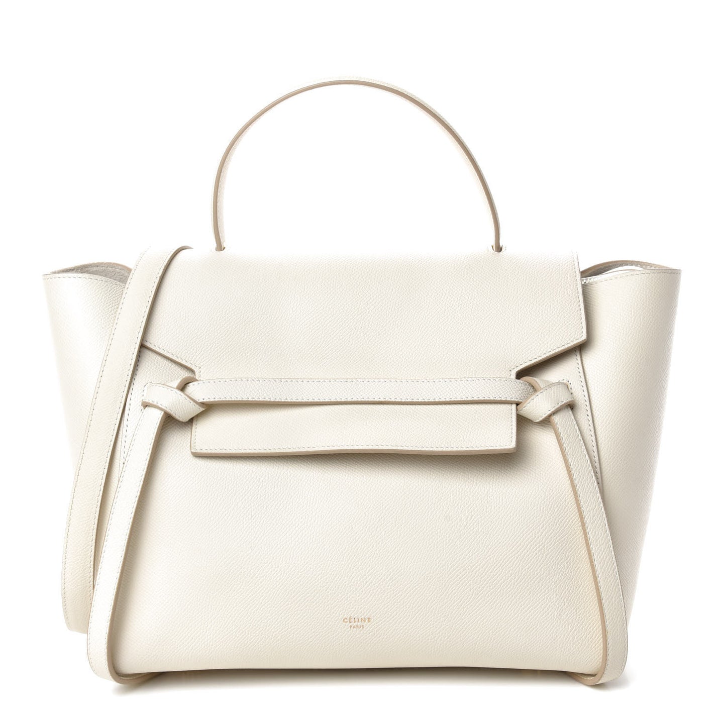Grained Calfskin Mini Belt Bag White