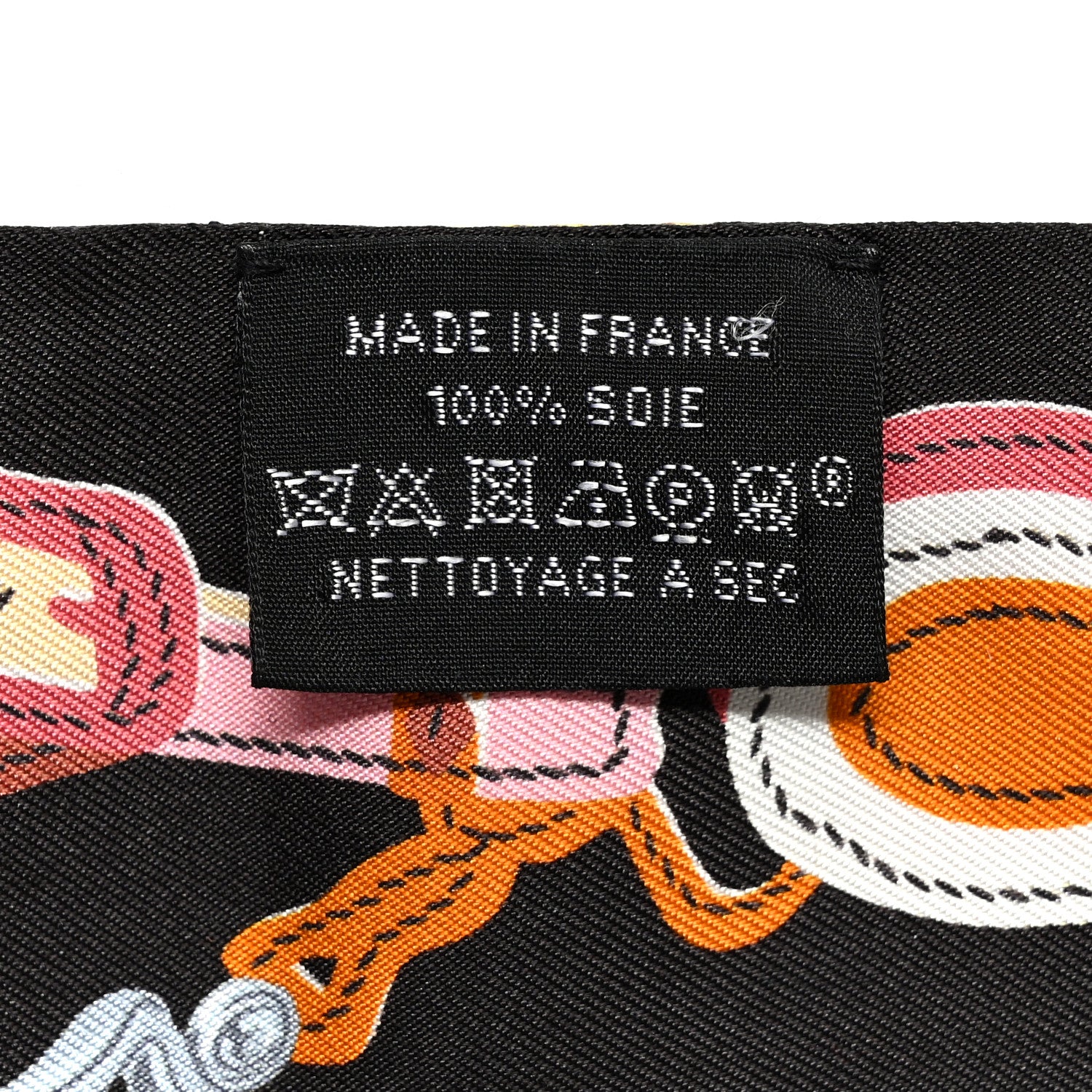 Hermes Silk Brides De Gala Applique Pique Twilly Ebene Jaune D'Or Rouge 3 of 8