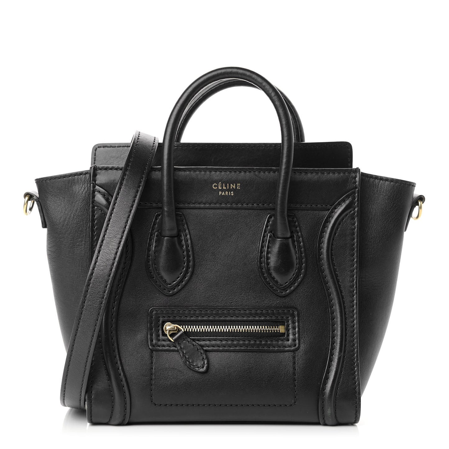 Smooth Calfskin Nano Luggage Black