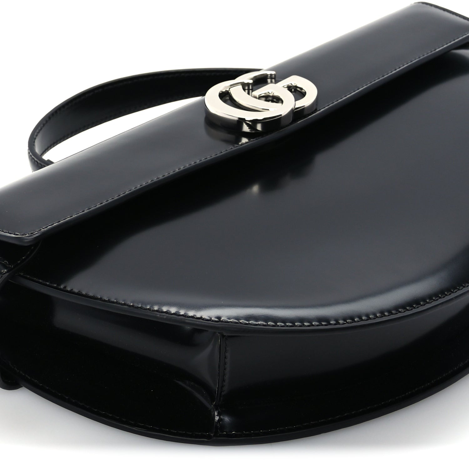 Gucci Matelasse GG Marmont Half Moon Top Handle Bag Black 8 of 10