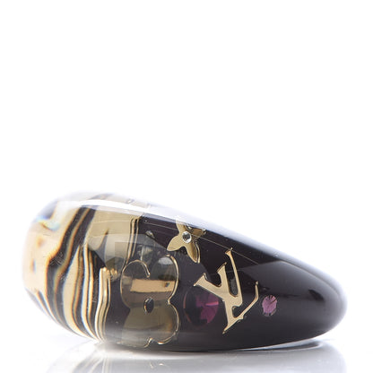 Louis Vuitton Resin Swarovski Crystal Inclusion Ring Amarante 3 of 6