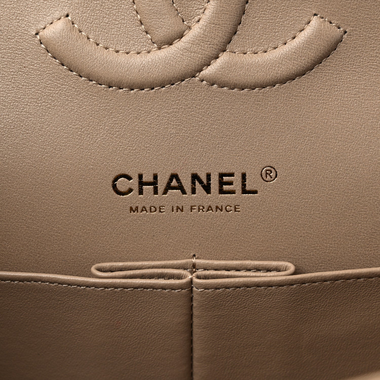 Chanel Iridescent Caviar Quilted Medium Double Flap Dark Beige 6 of 10