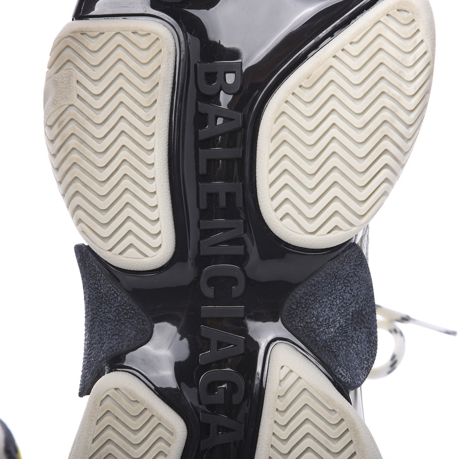 Balenciaga Fabric Mesh Womens Triple S Sneakers 39 Yellow Grey White 7 of 9