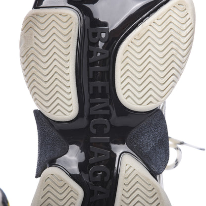 Balenciaga Fabric Mesh Womens Triple S Sneakers 39 Yellow Grey White 7 of 9