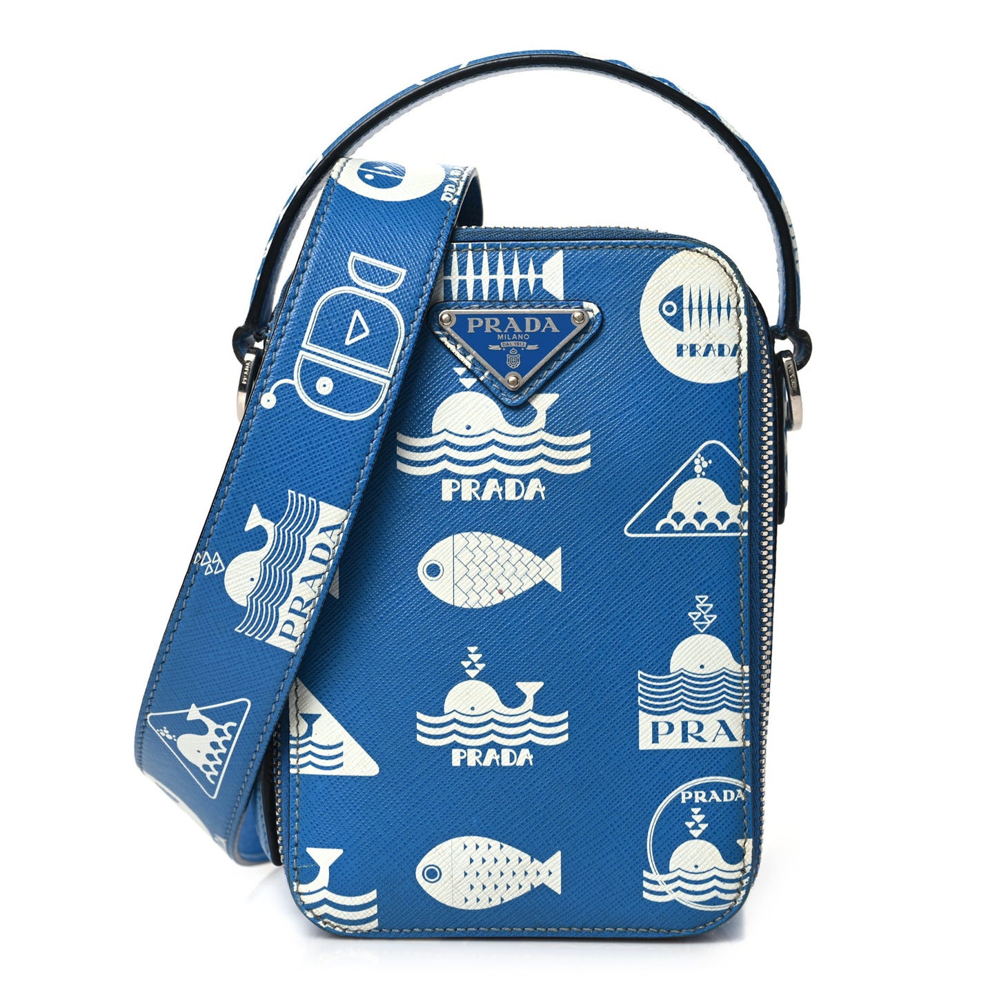 Saffiano Whale Brique Crossbody Messenger Bag Marea
