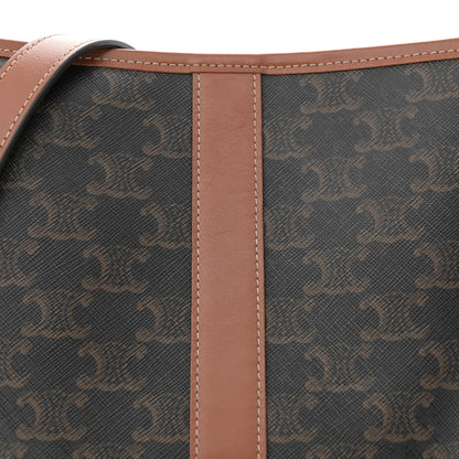 Celine Triomphe Canvas Calfskin Small Bucket Bag Tan 8 of 11