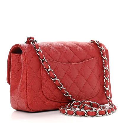 Chanel Caviar Quilted Mini Rectangular Flap Red 3 of 11