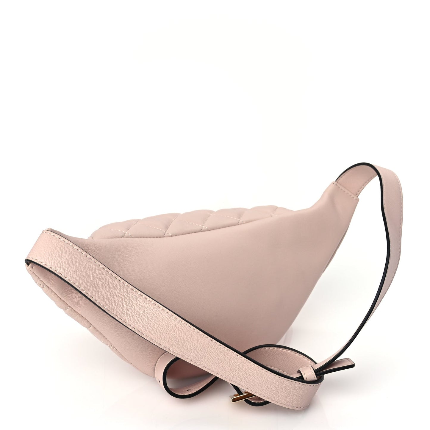 Nappa Quilted Medusa Belt Bag Light Pink