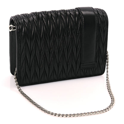 Miu Miu Matelasse Crystal Embellished Shoulder Bag Black 2 of 8