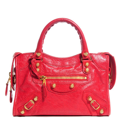 Balenciaga Agneau Giant 12 Gold Hardware Mini City Rouge Cardinal 1 of 14