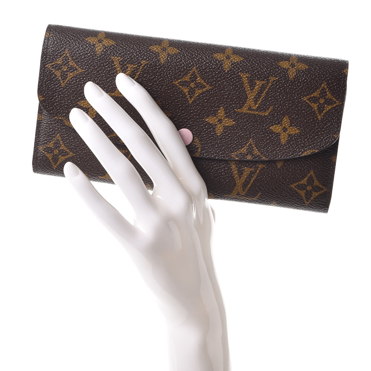 Louis Vuitton Monogram Emilie Wallet Rose Ballerine 2 of 8