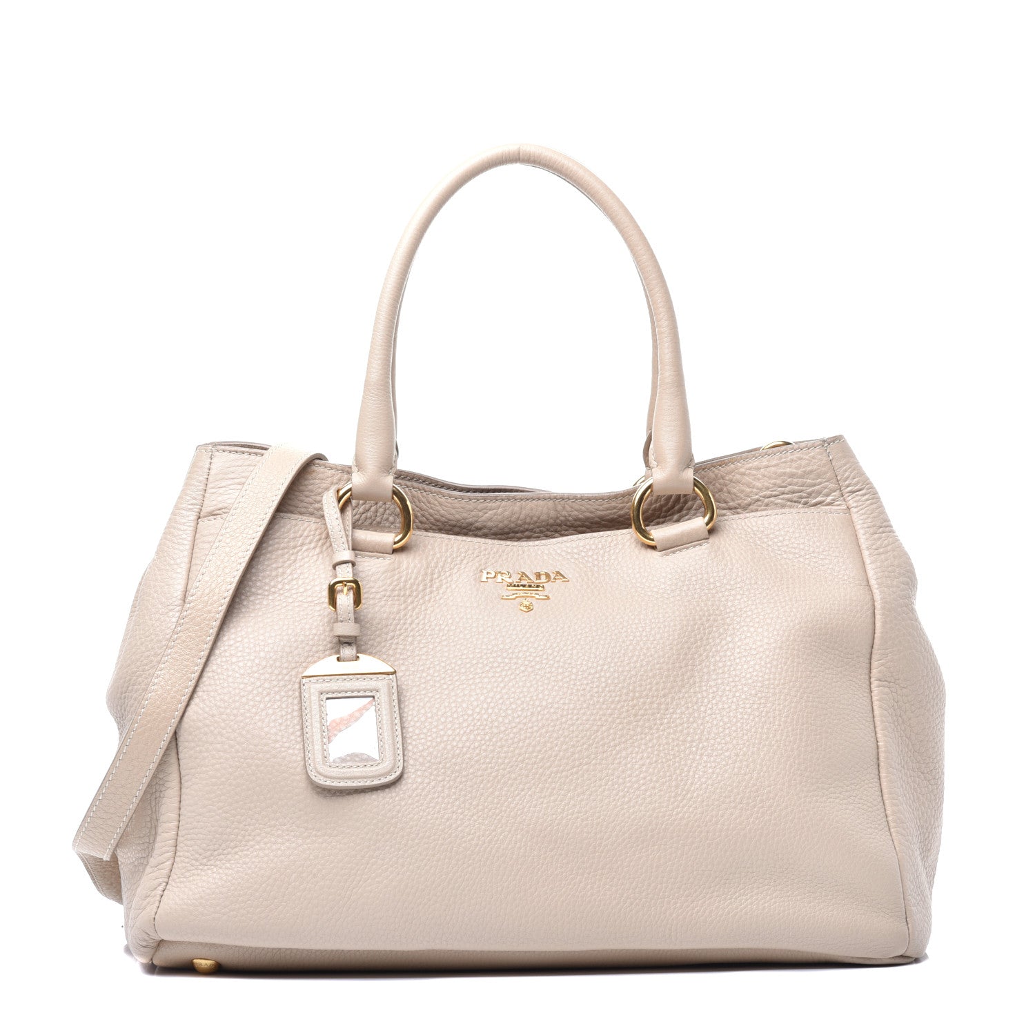 Prada Vitello Daino Tote Sabbia 1 of 9