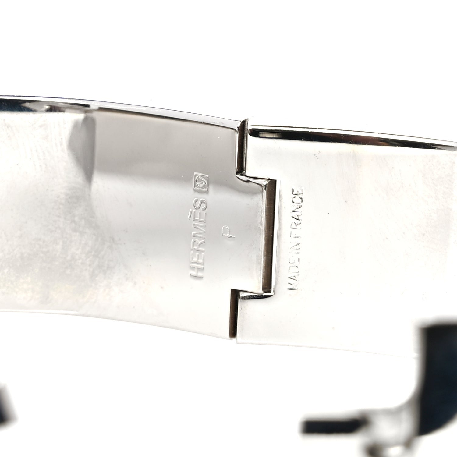 Hermes Enamel Wide Clic Clac H Bracelet PM  Blue Jean 4 of 4