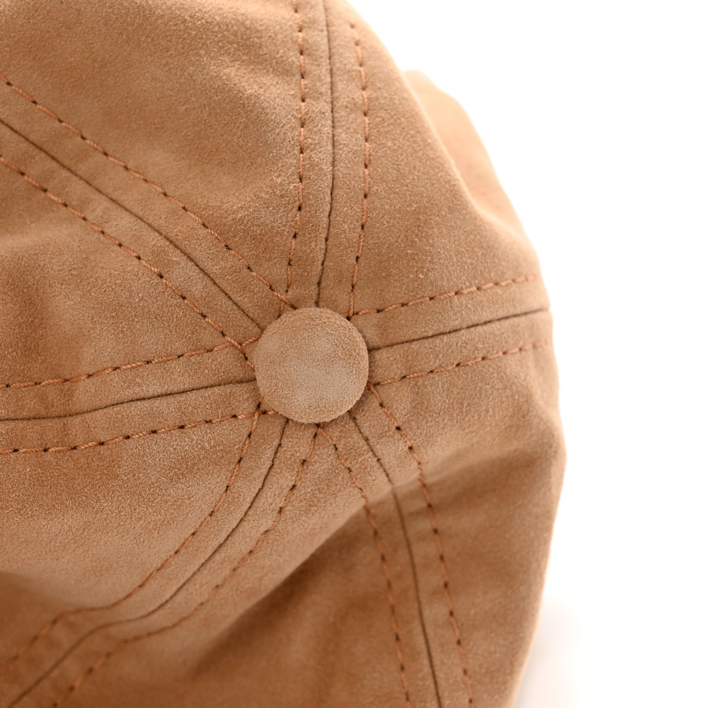 Suede Goatskin CC Cap Hat Beige