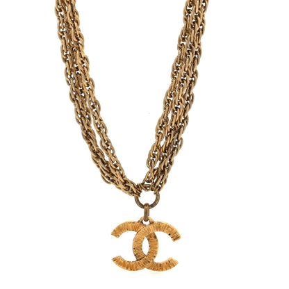 Chanel CC Chain Necklace Gold Gold 1 of 4