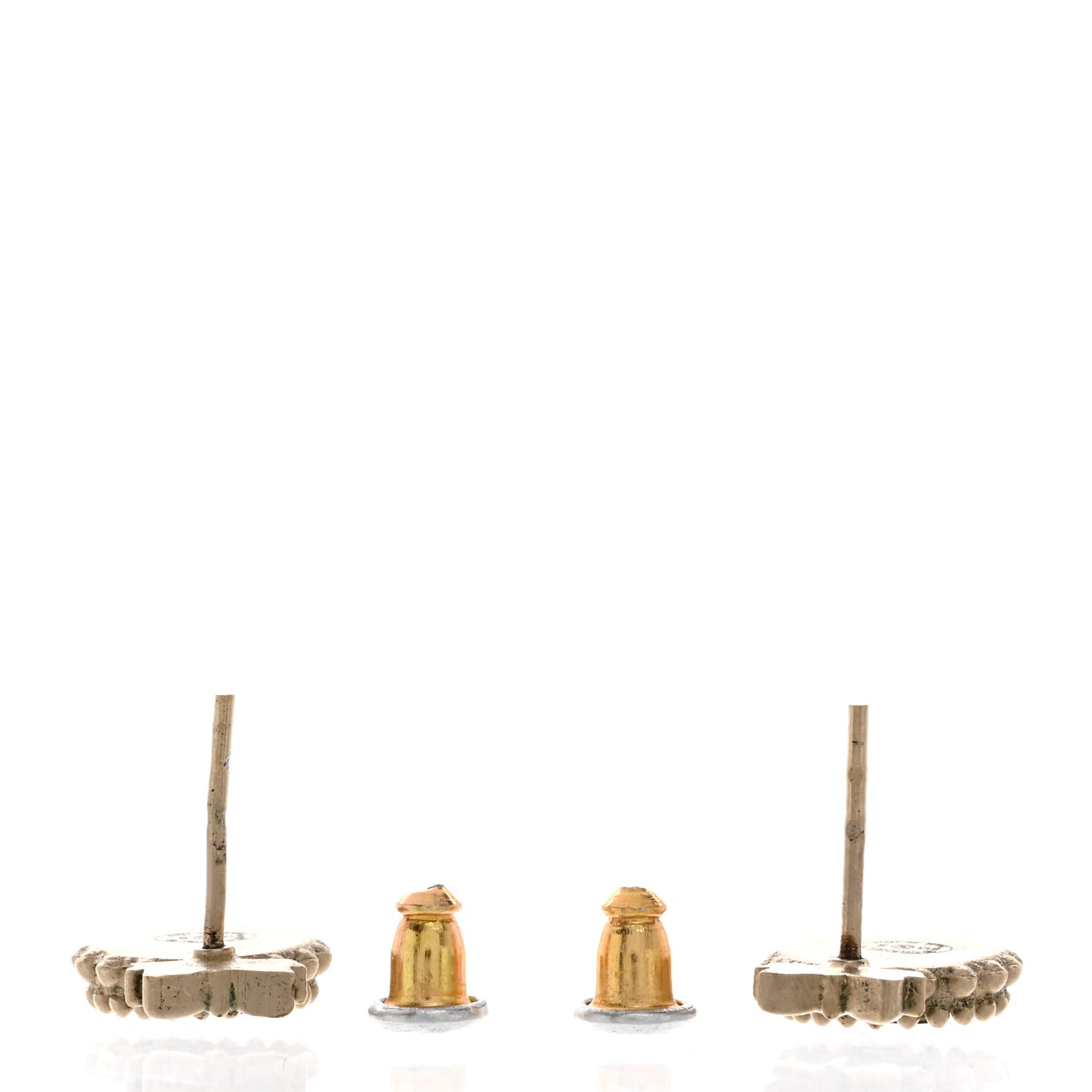 CC Bow Earrings Black Gold