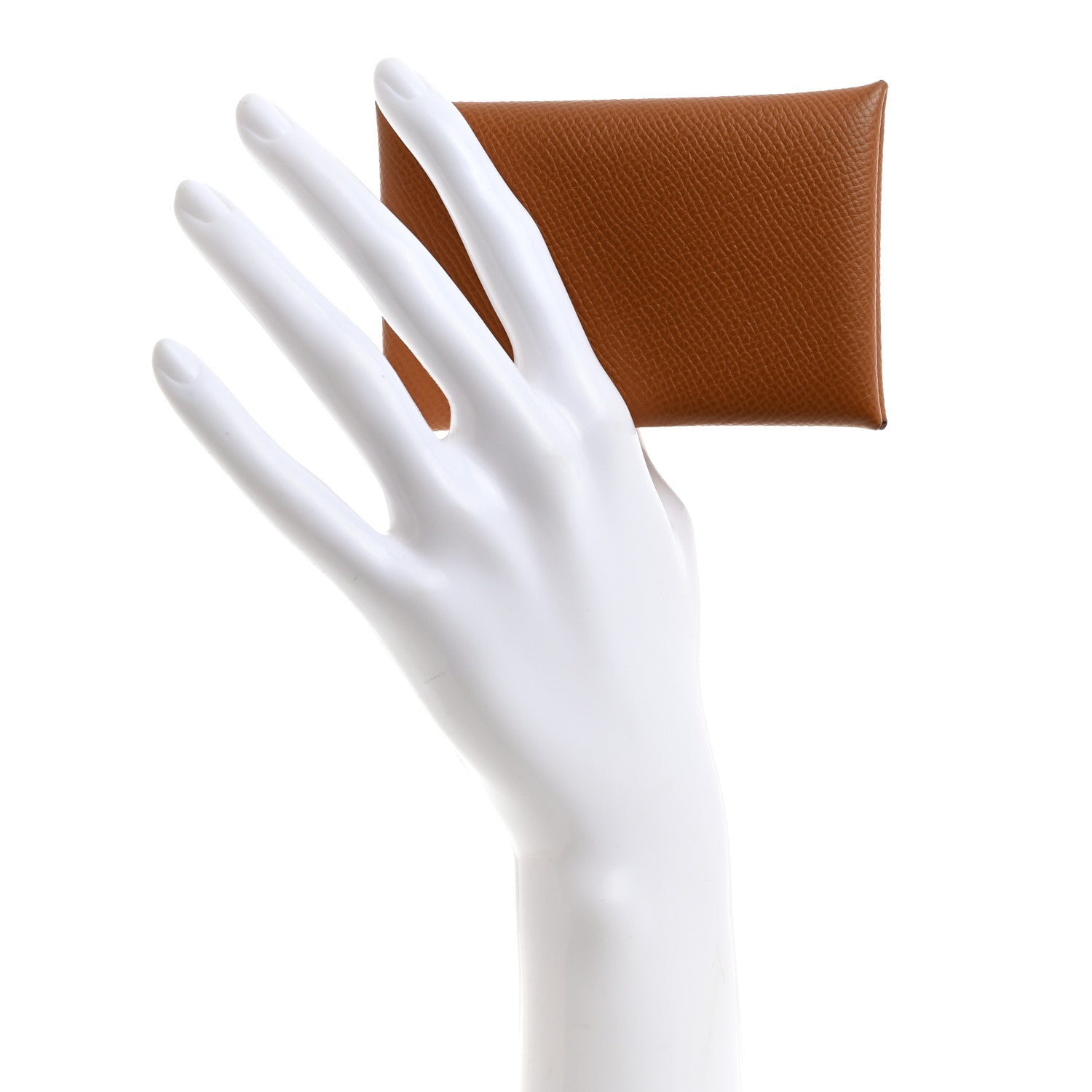 Hermes Epsom Calvi Card Case Gold 2 of 8