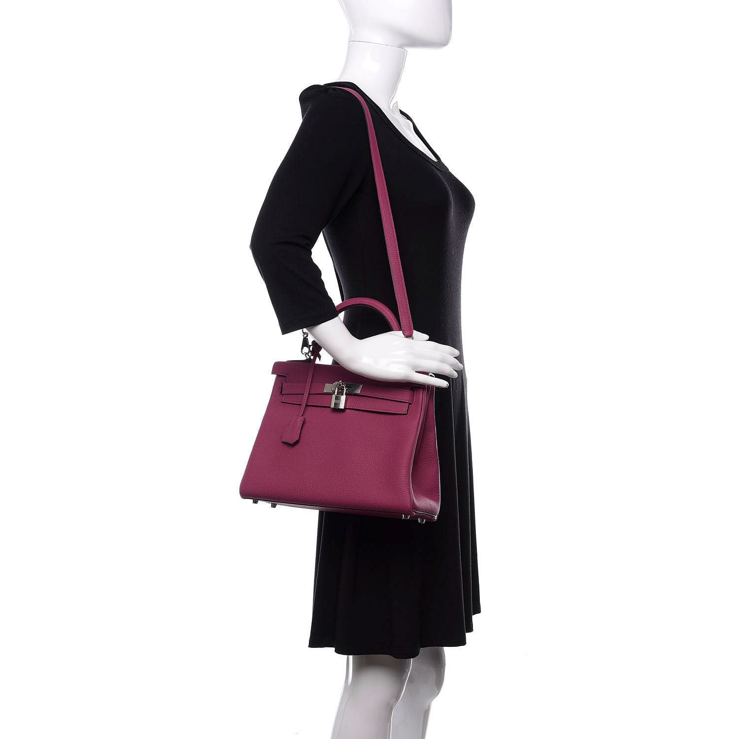 Hermes Togo Kelly Retourne 28 Rose Pourpre 2 of 11