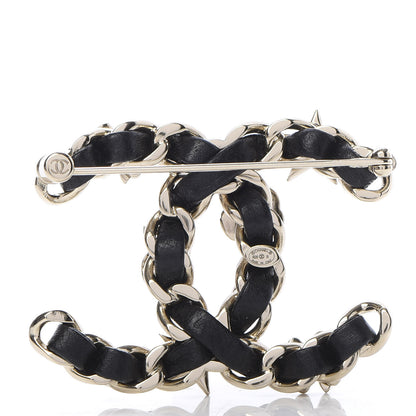 Chanel Lambskin Pearl Strass Sergeant Brooch Gold 3 of 5