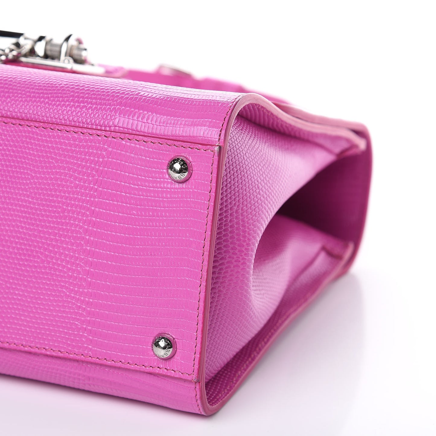 Lizard Calfskin Embossed Medium Monica Tote Rosa