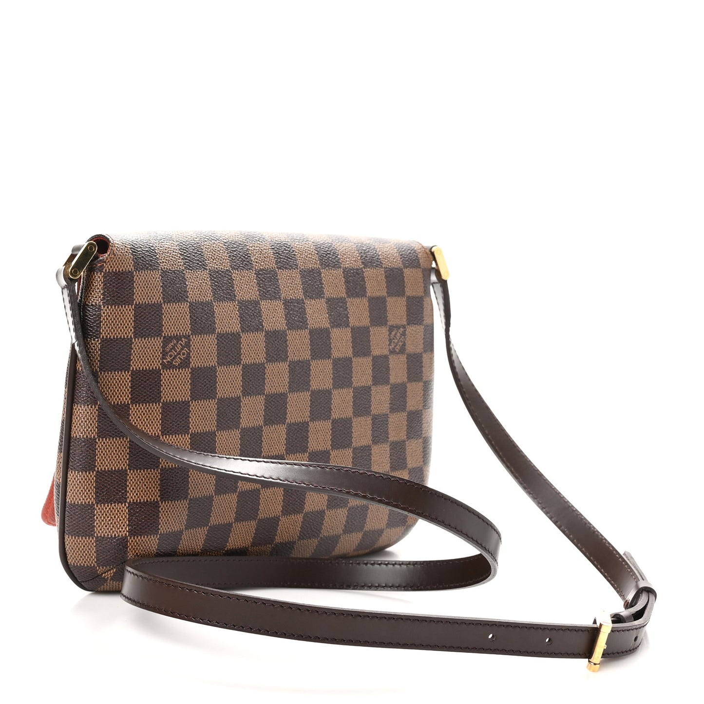 Damier Ebene Musette Tango Long Strap